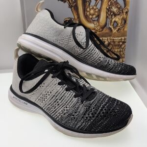 APL Black and Gray Athletic Shoes with Knit Upper